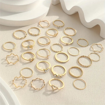 Kawaii Aesthetic Y2K Cute Fairy 28pcs Y2k Rings MK Kawaii Store