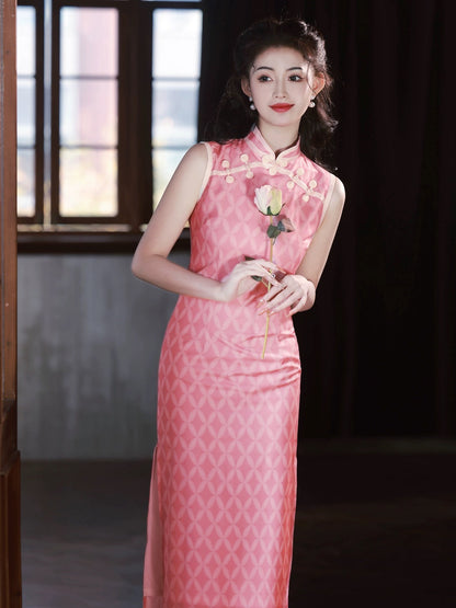 Pink Elegant Cheongsam