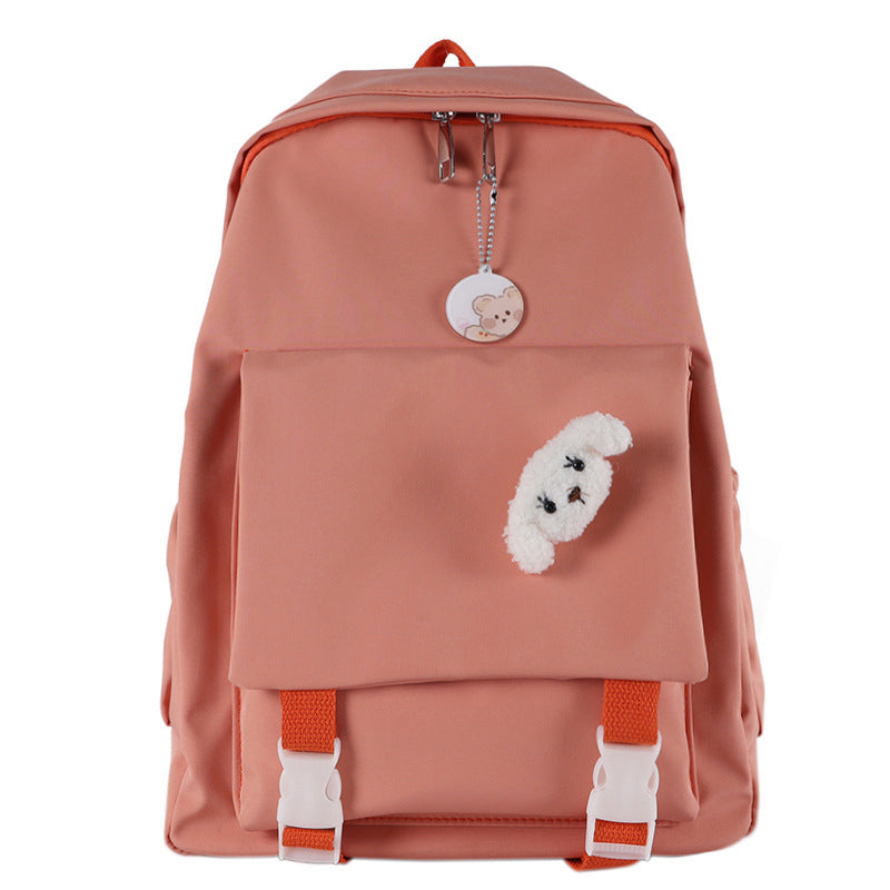 Cartoon Puppy Pattern Pure Color Backpack