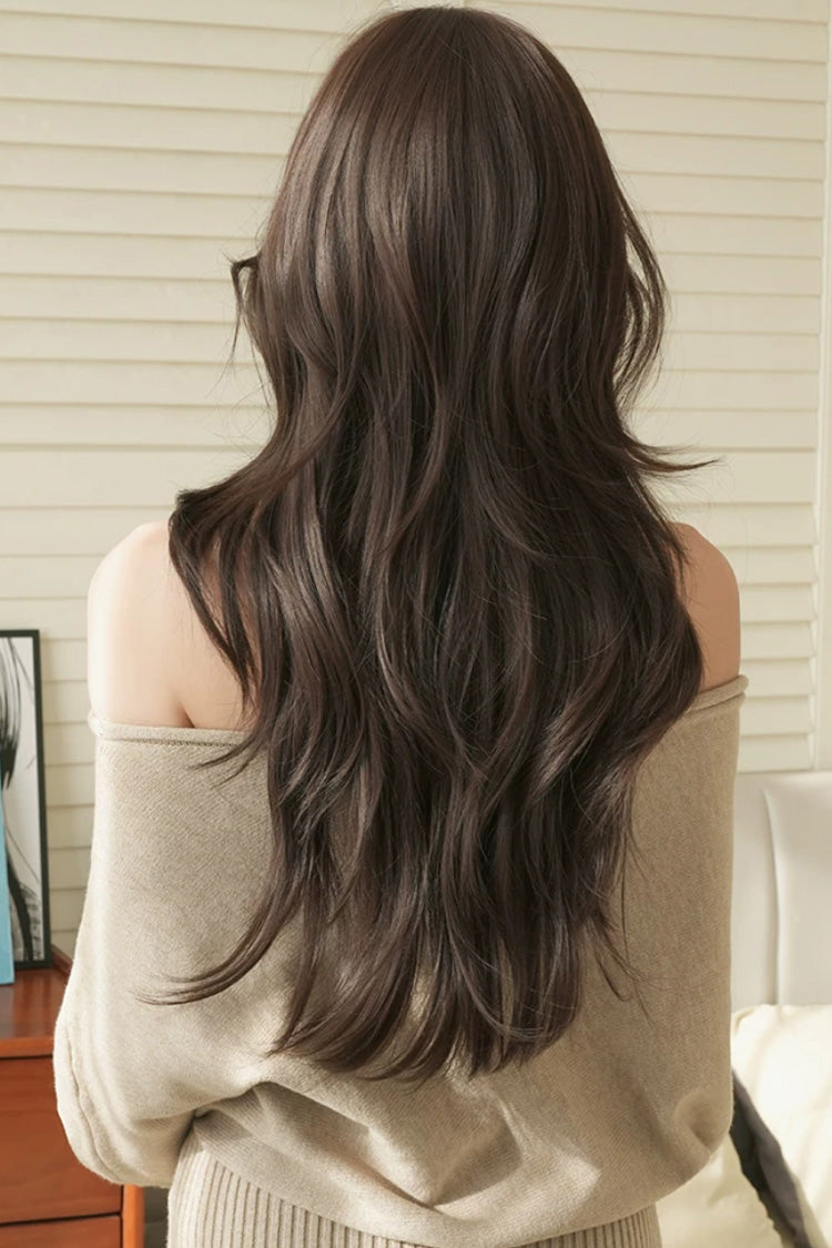Effortless Layered Large Wave Wig in Black or Brown