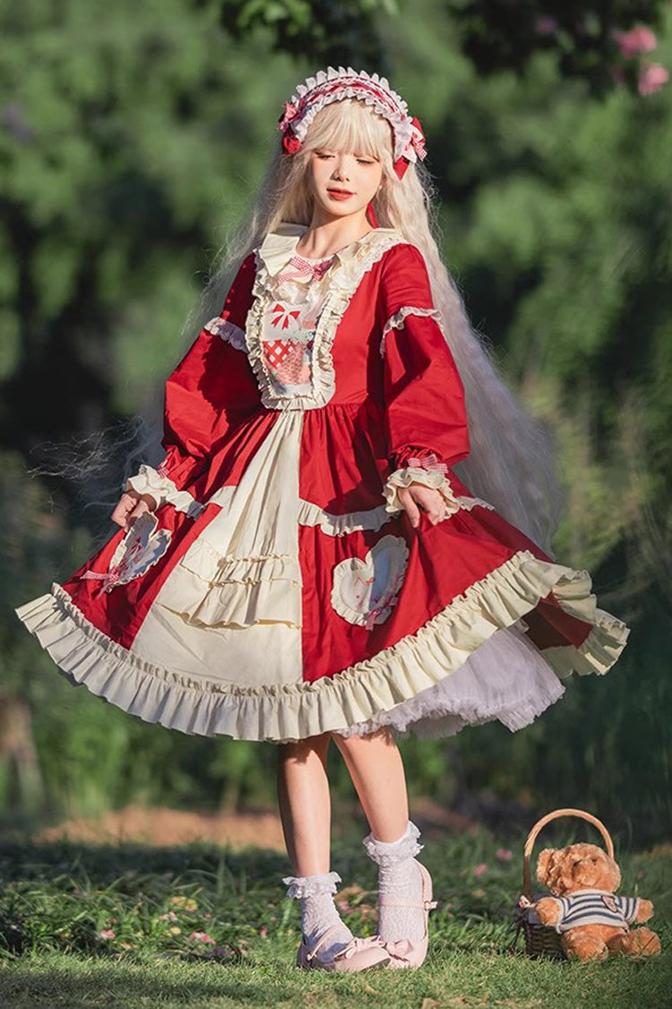 Sweet Lolita Cardigan with Bowknot and Ruffle Print