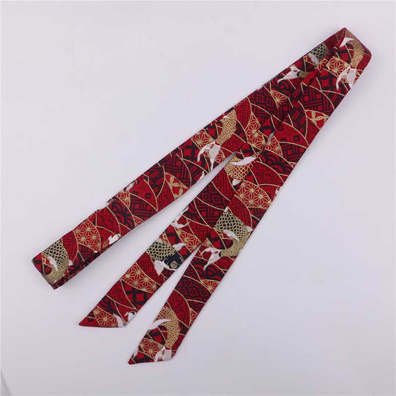 Vintage Red Lace Up Hanfu Hairband