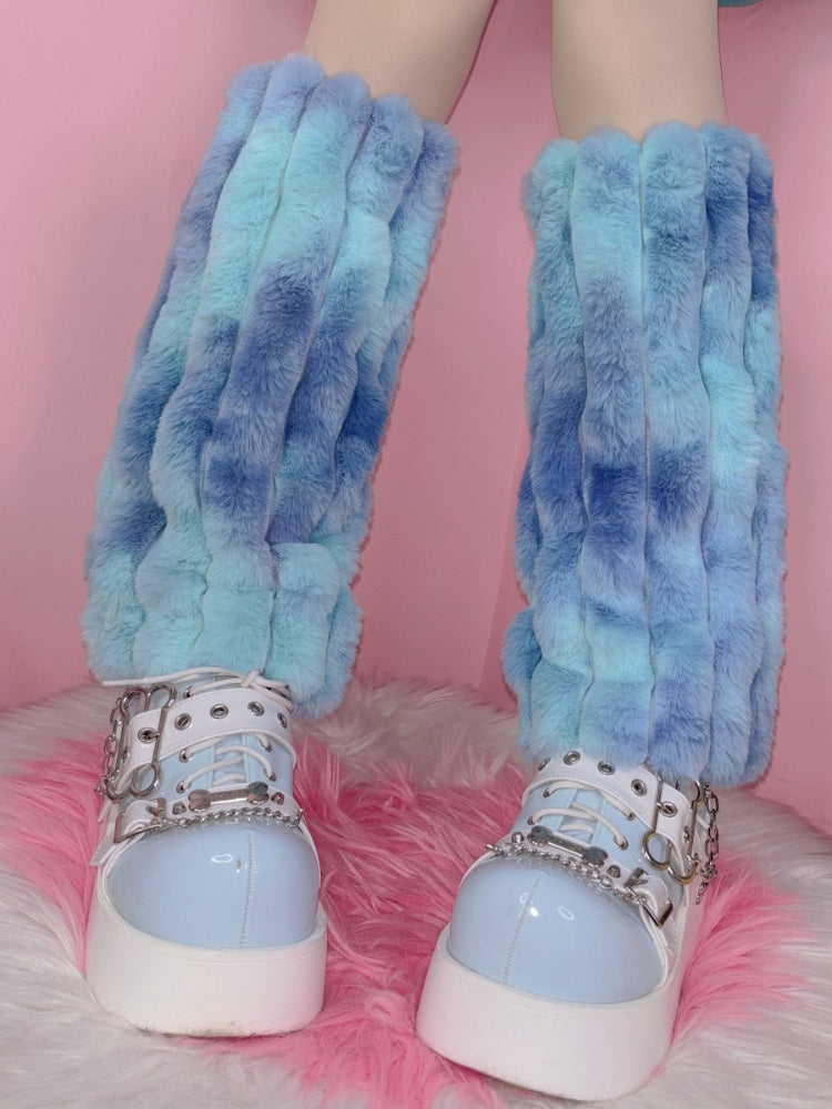 Y2K Gradient Pink Blue LegWarmers