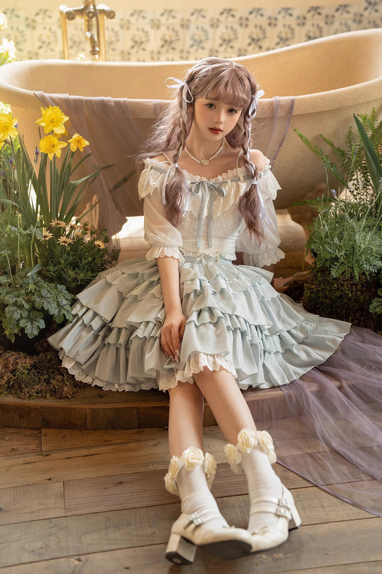 Flower Language Layered Skirt Set - Sweet Lolita