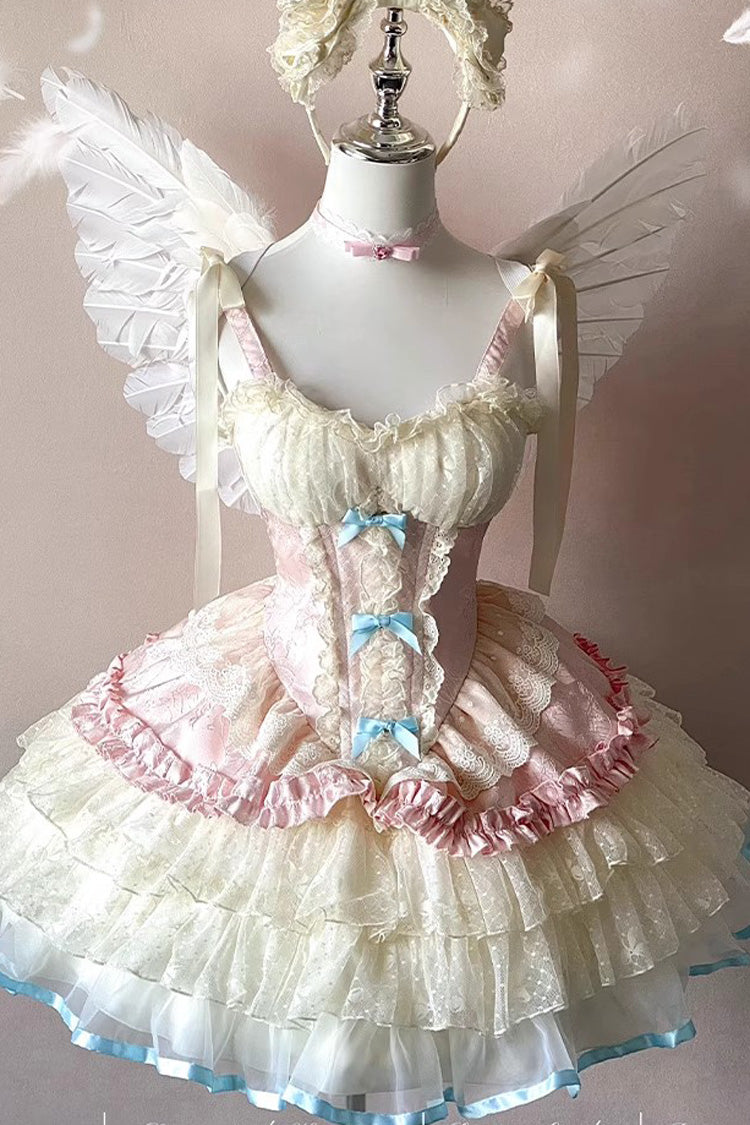 Sweet Dream Peach Ballet JSK Dress with Ruffles & Bows