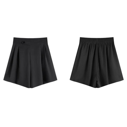 Chic High Waist Buttons Shorts