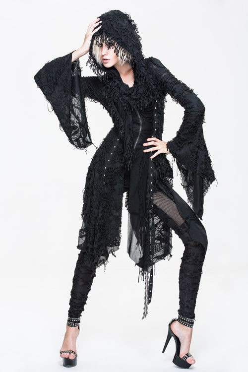 Ragged Sleeve Punk Long Coat