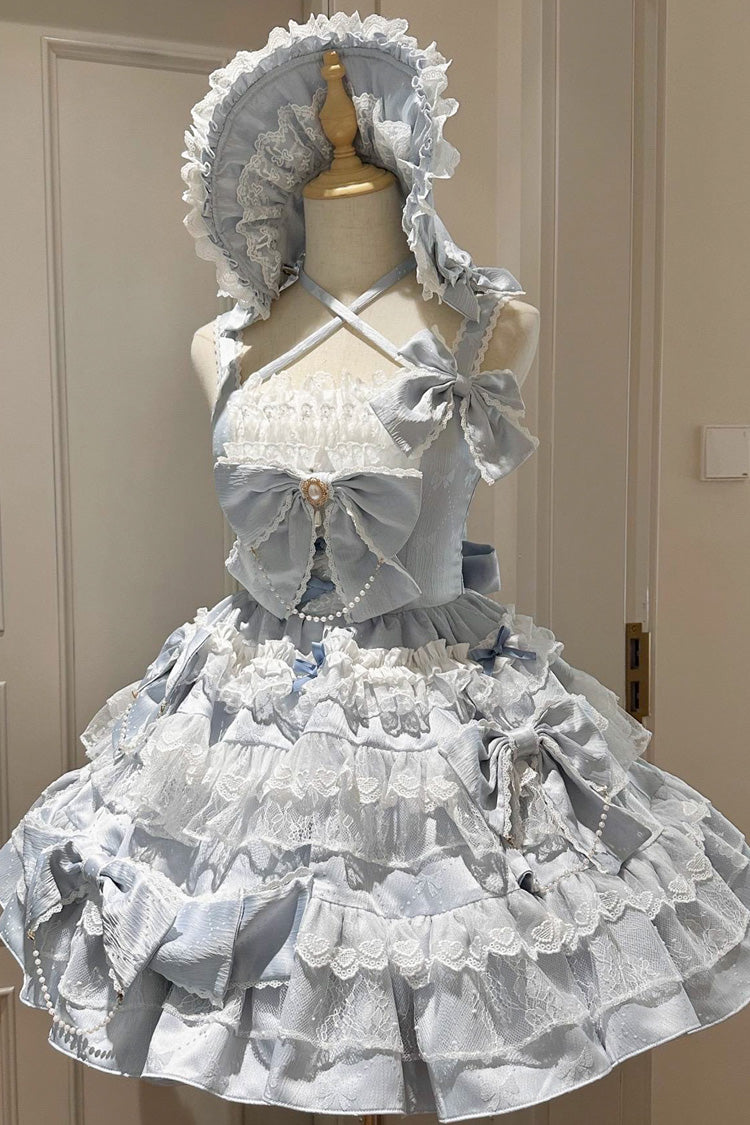 Sweetheart Doll Multi-Layer Ruffle Bow Lace Princess Gorgeous Lolita Jumper Gown