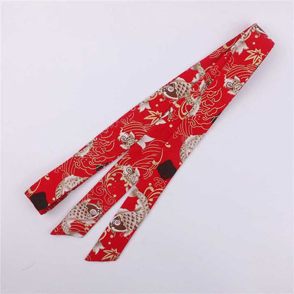 Vintage Red Lace Up Hanfu Hairband