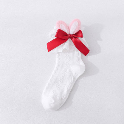 Sweet Bunny Ears Bow Ankle Socks