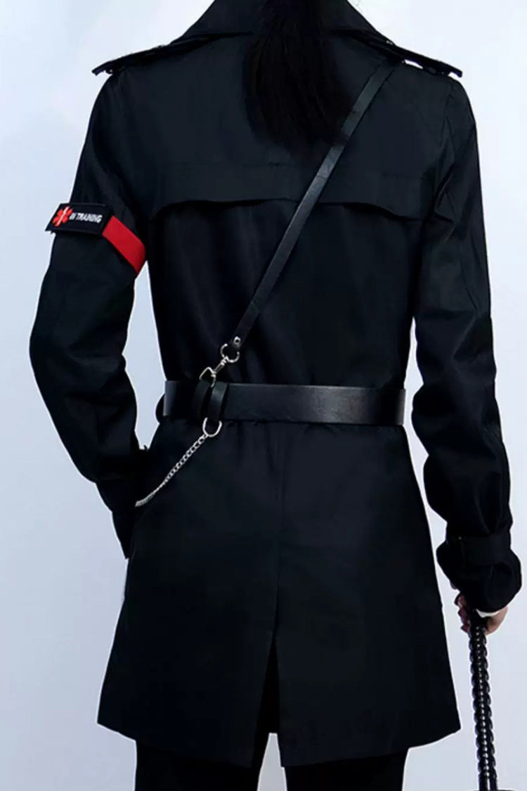 Elegant Gothic Military Long-Sleeve Coat with Ouji Style