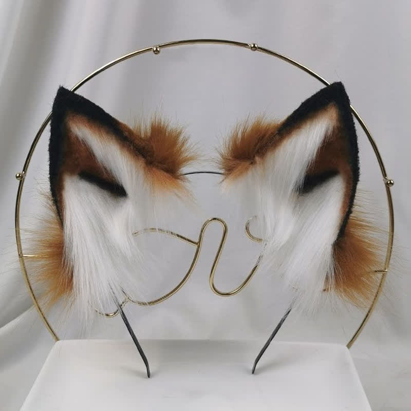 Cute Fox Ears Tail Headband Accessory