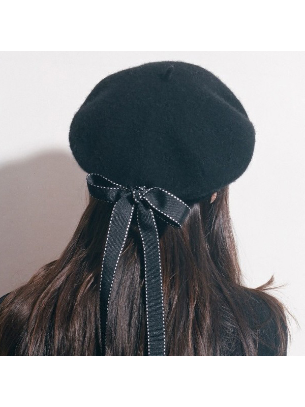 Vintage Bow Beret Hat