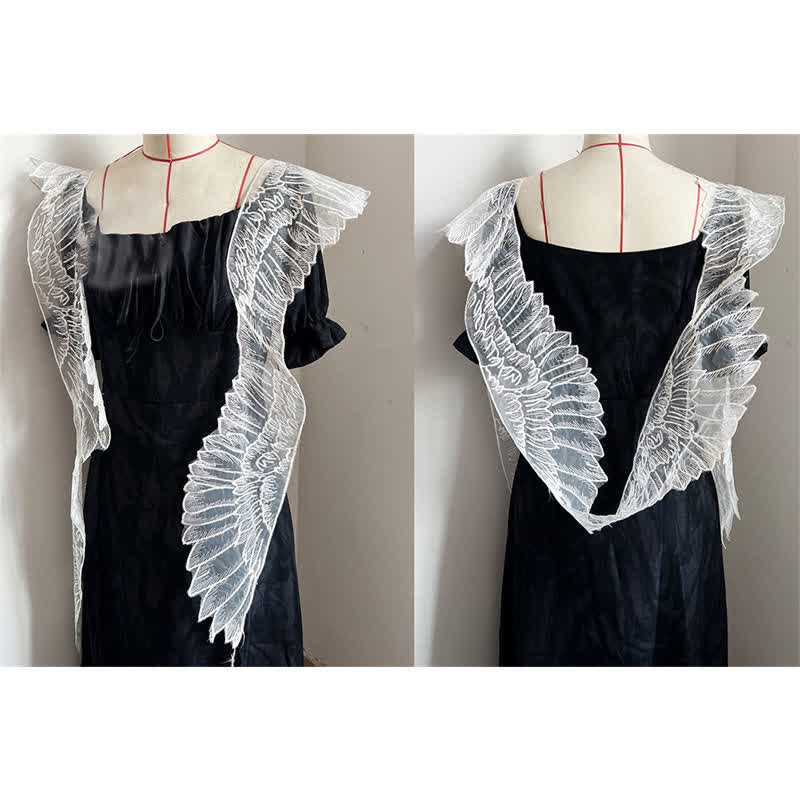 Aesthetic Butterfly Wing Embroidery Shawl