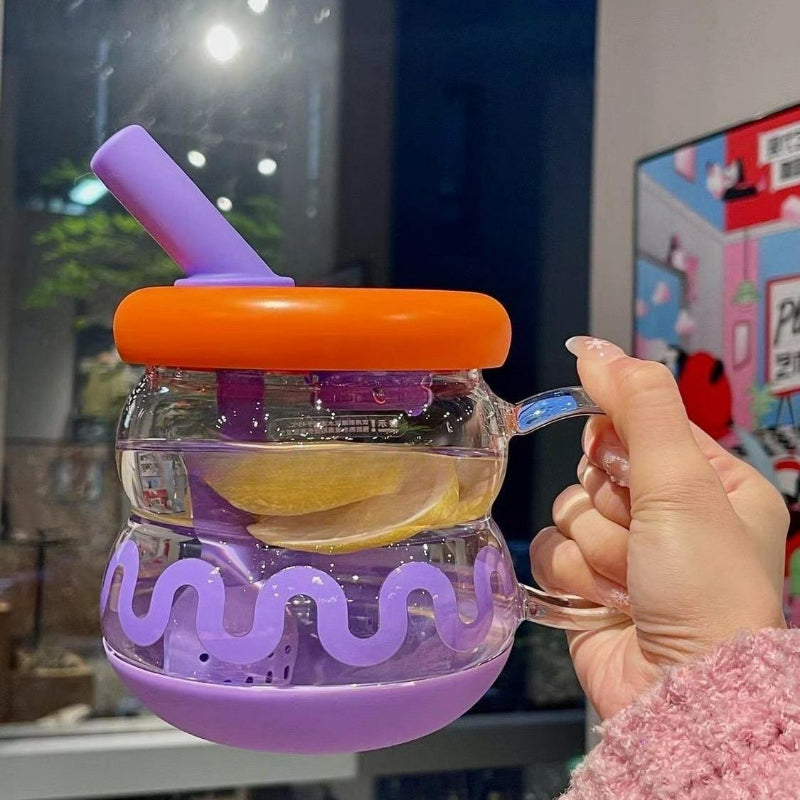 Sweet Gourd Glass Straw Cup
