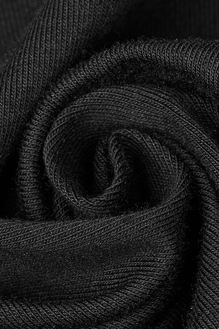 Punk Blouse for Her with Bertha Neck & Embroidered Sleeves