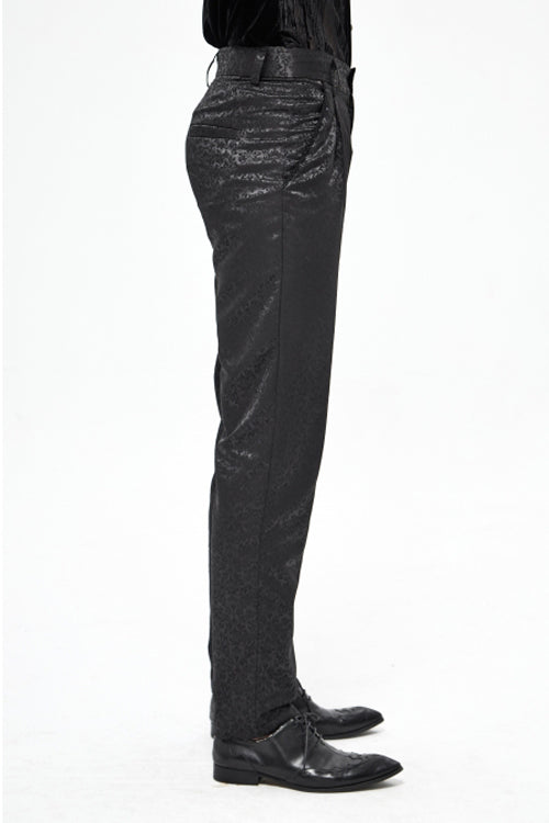 Men's Gothic Pants with Jacquard, Diagonal Pocket and Dimensional Webbing