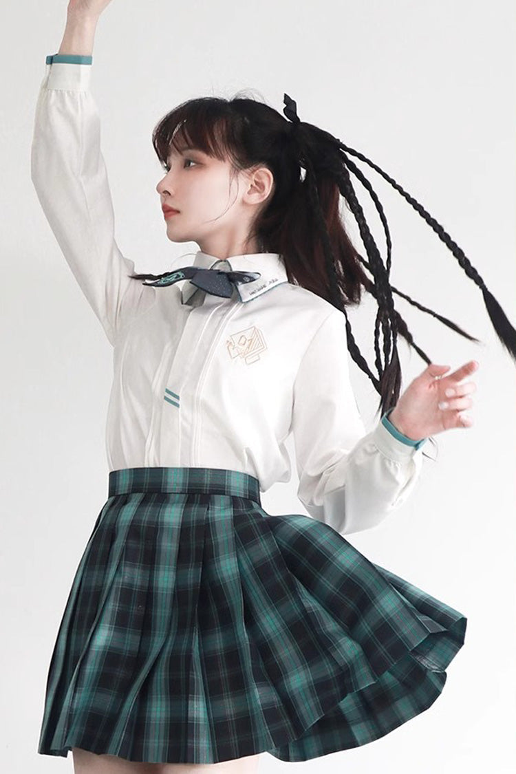 Plaid Print Japanese School Pleated Skirt - Sweet Style