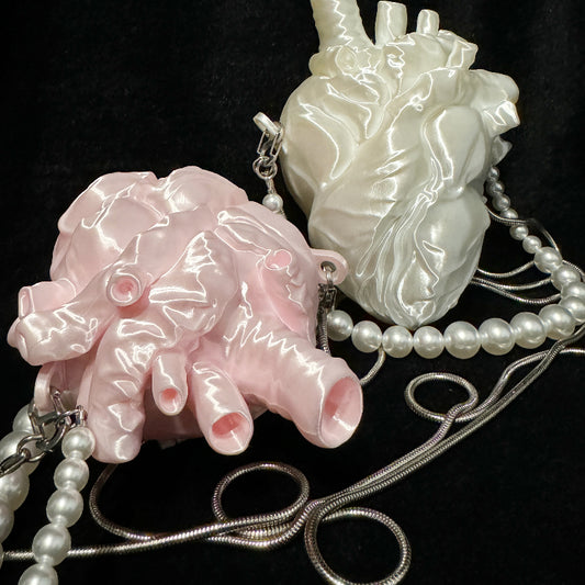 3D Printed Heart Pearl Handbag