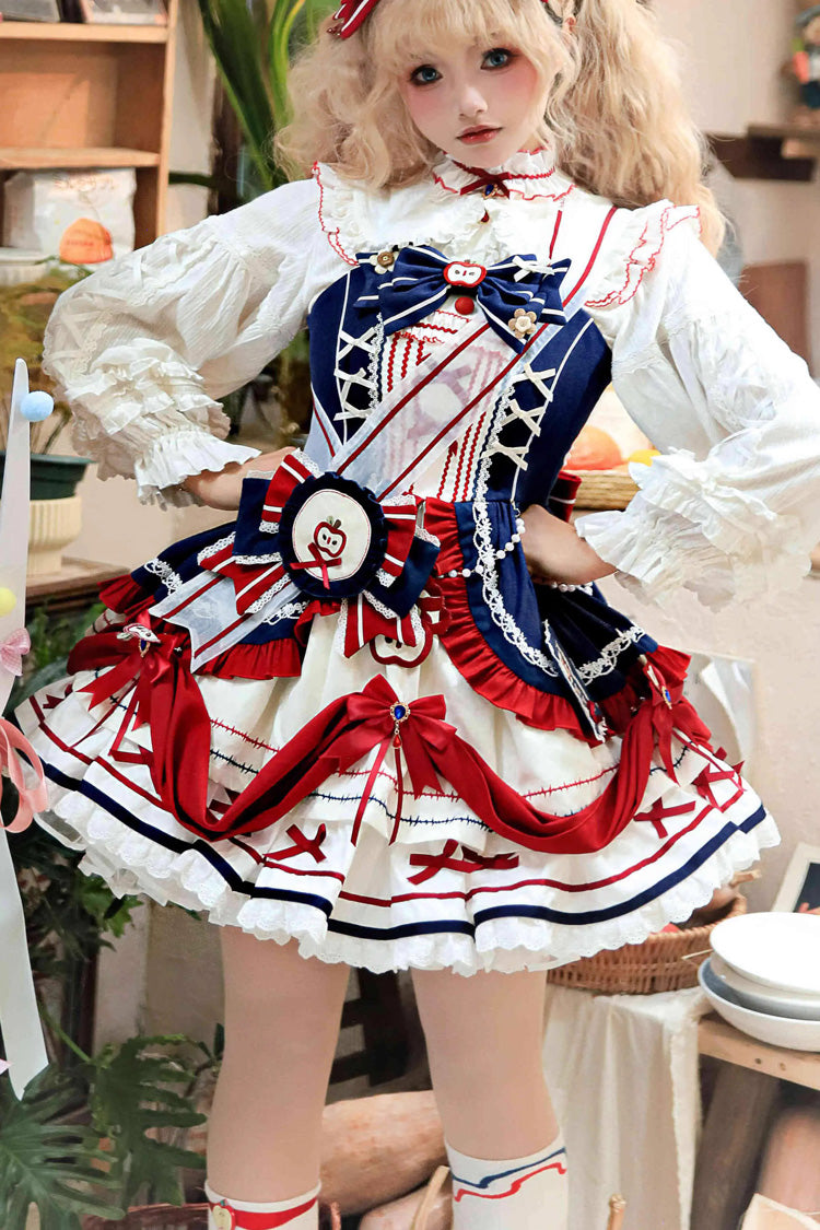 Witch Gina Ruffled Bow Sweet Princess Dress Set