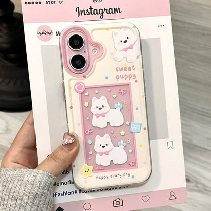 Kawaii Pink Puppy Phone Case