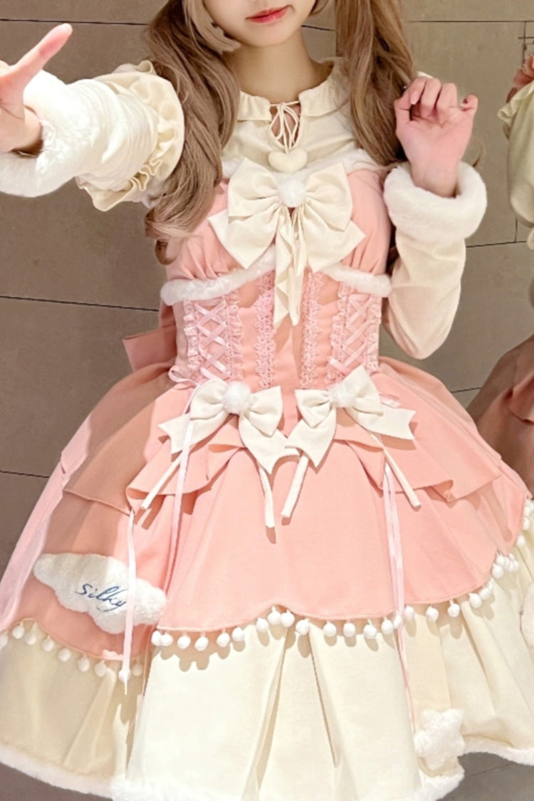 Princess Sweet Lolita Multi-Layer Jsk Dress with Bowknot 3 Colors
