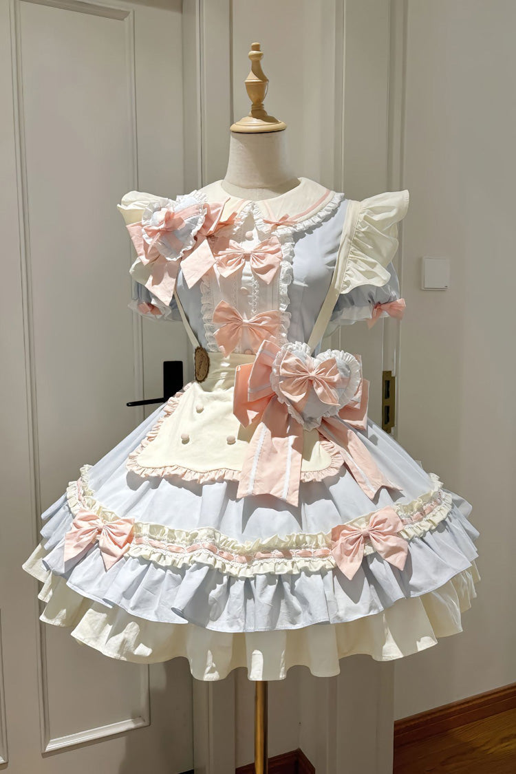 Cookies Short Sleeve Tiered Lolita Dress with Ruffles and Bow