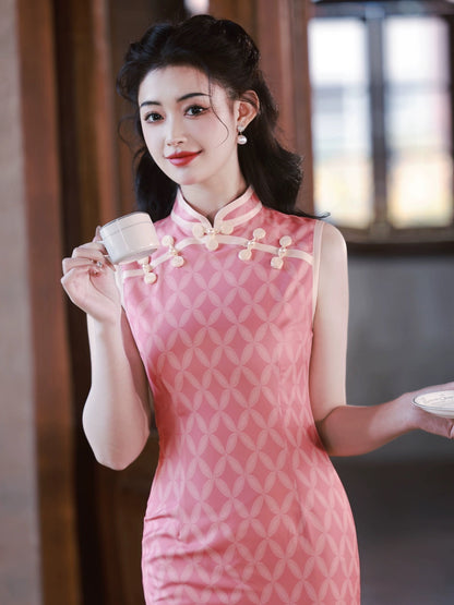 Pink Elegant Cheongsam