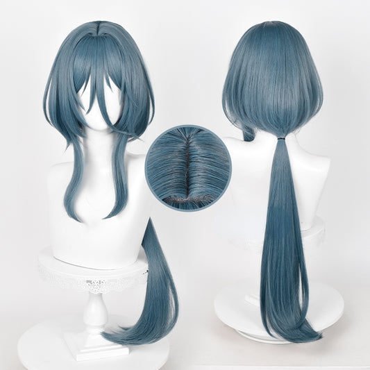Honkai Star Rail Natasha Silver Blue Cosplay Wig ON1033
