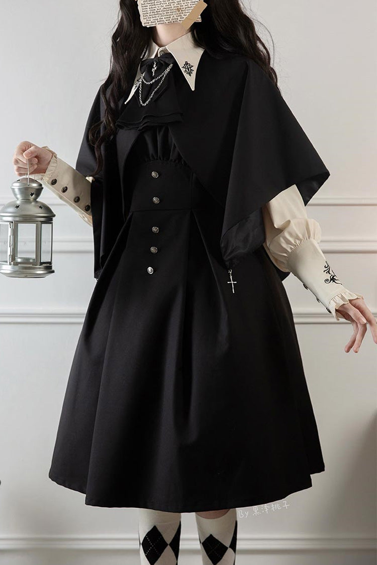 Night Raven Magic Metal buttons Gothic Lolita Dress
