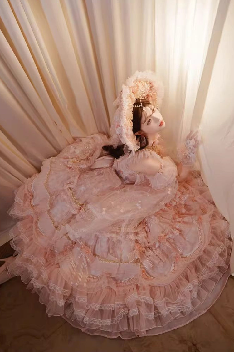 Runaway Princess Plus Size JSK with Hanayome Print & Pearls