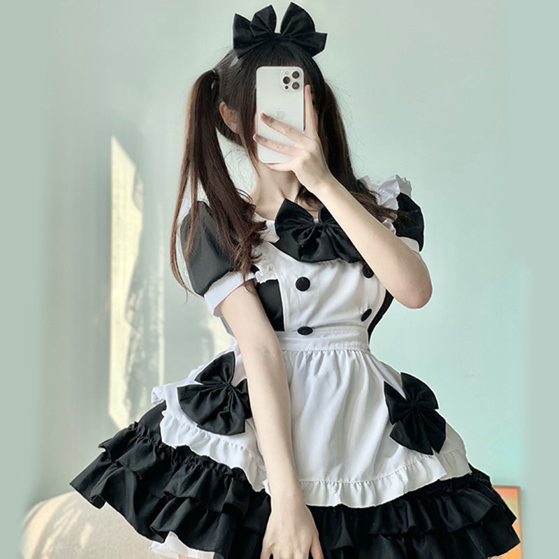 Kawaii Bow Decor Rulffled Lolita Dress