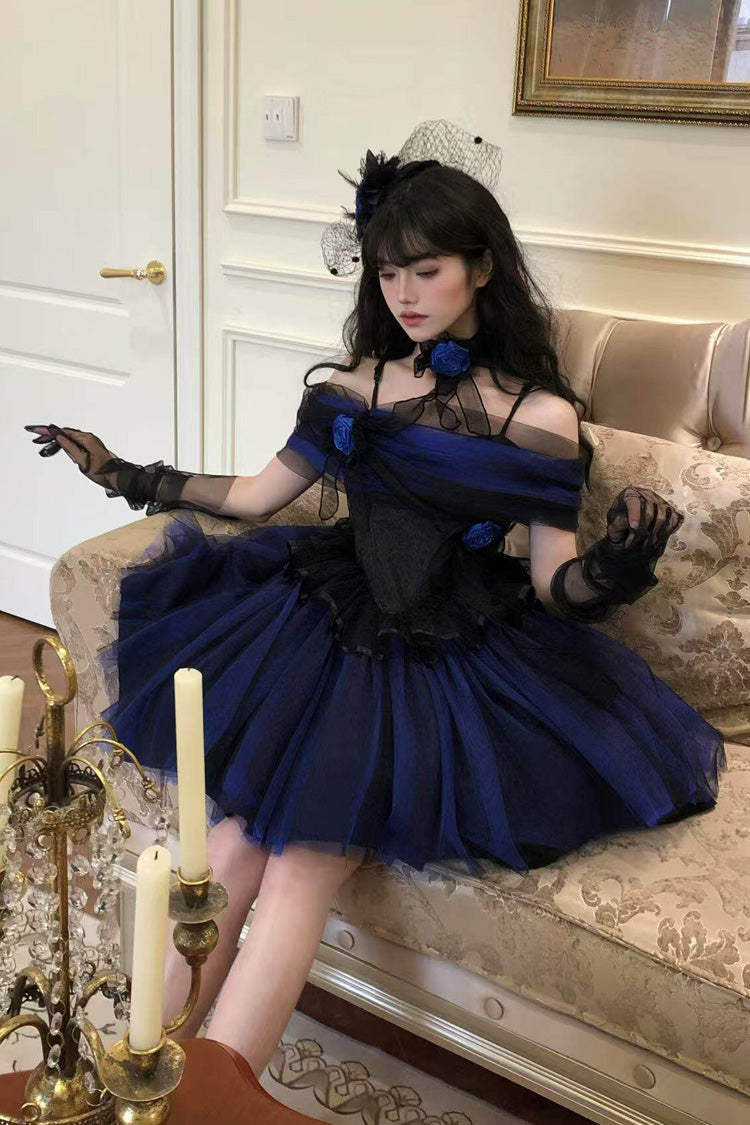 Off Shoulder Ruffled Lace Gothic Lolita Dress