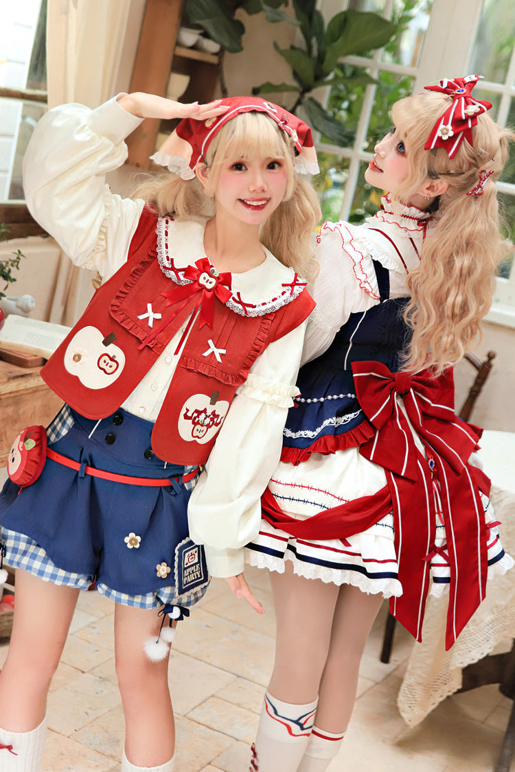 Witch Gina Printed Bow Ouji Vest and Shorts Set