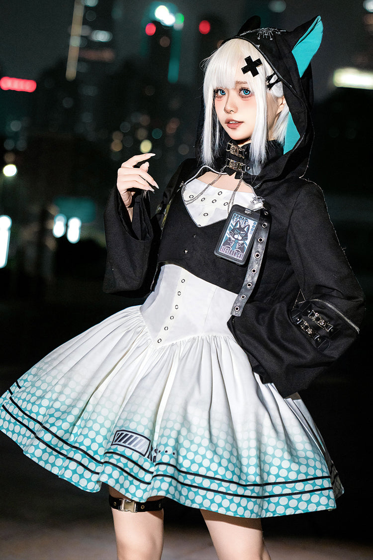 Print Future Suit Gothic Cool Lolita Dress