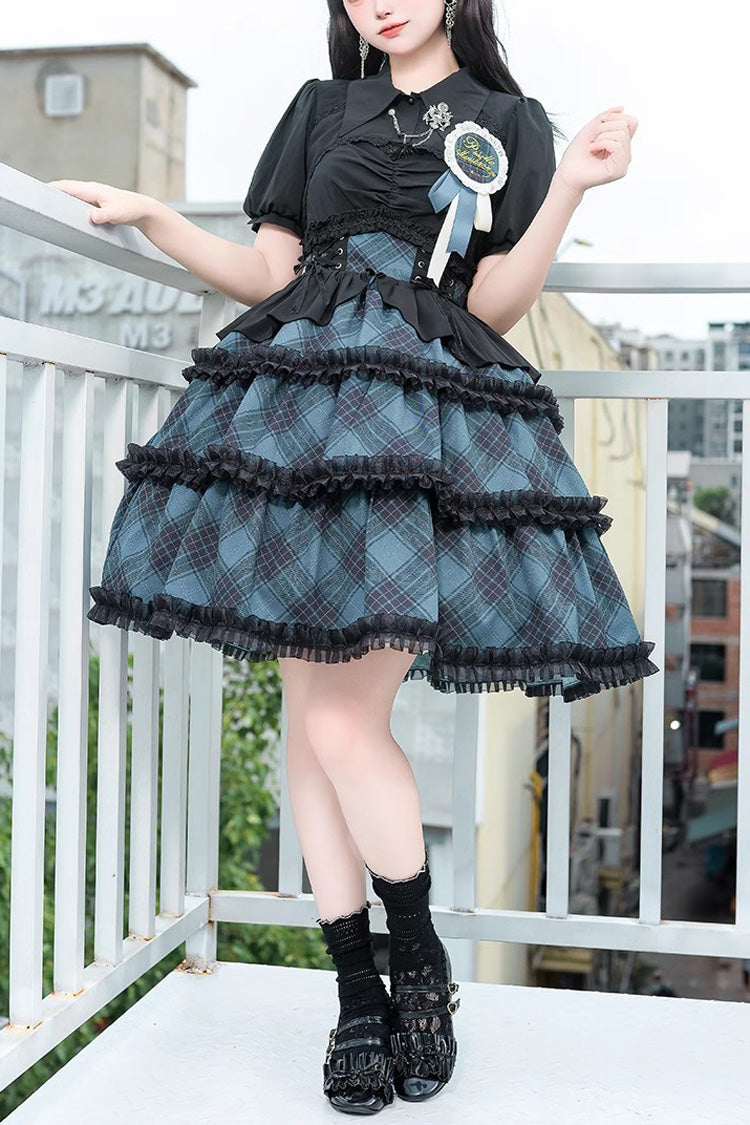 Margaret Plaid Print Sleeveless Sweet Dress - 4 Options
