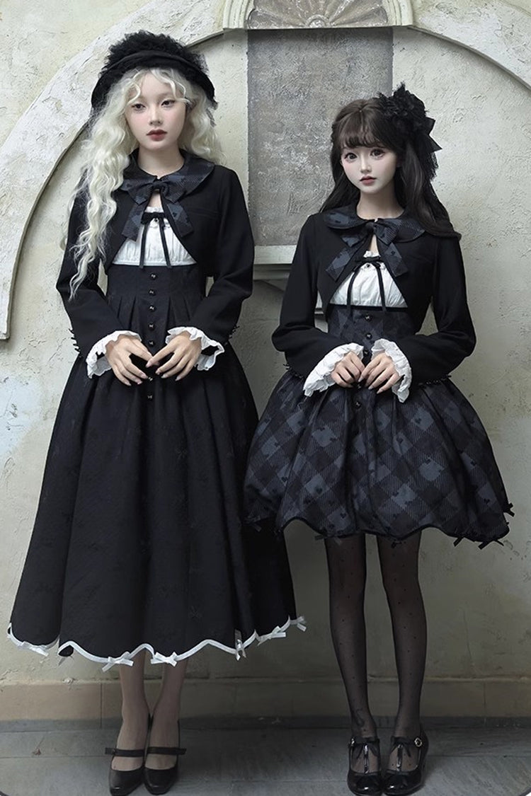 Short Plaid Princess Dress with Sweet Elegance