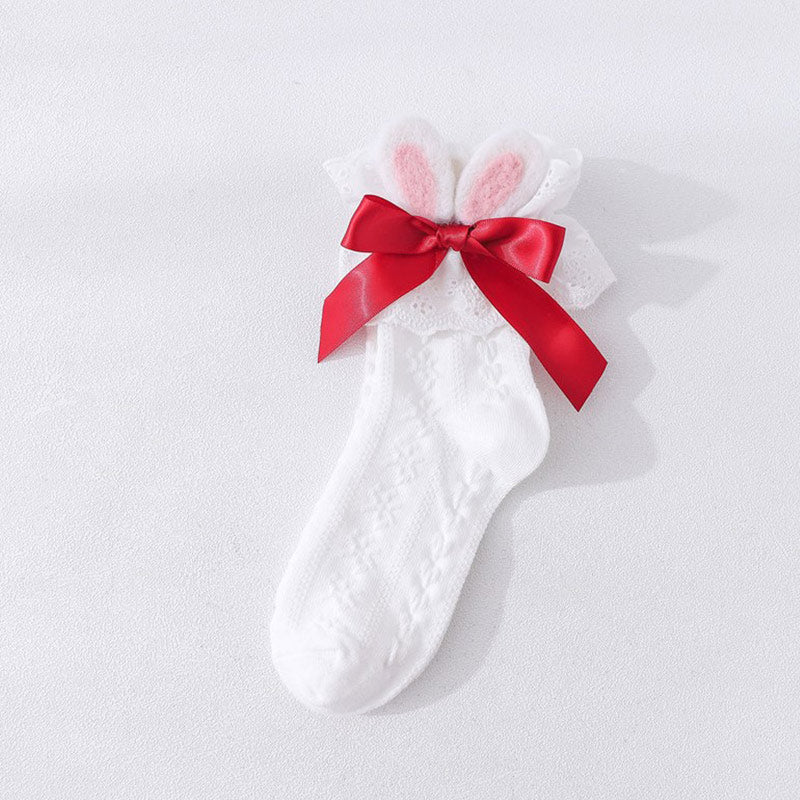 Sweet Bunny Ears Bow Ankle Socks