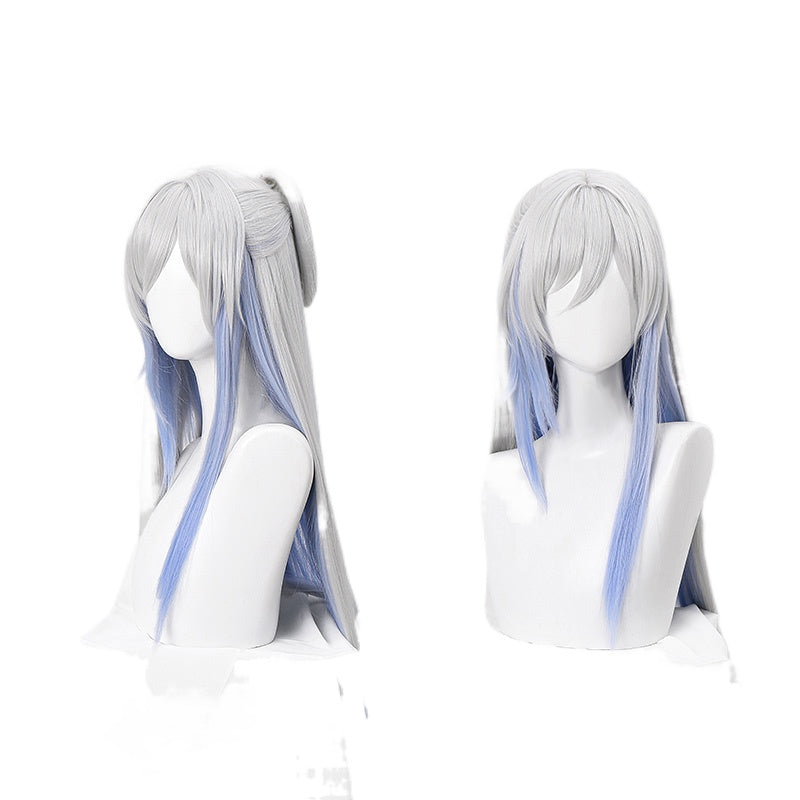 Honkai Star Rail Silver Mix Blue Jingliu Cosplay Wig ON1024 MK Kawaii Store