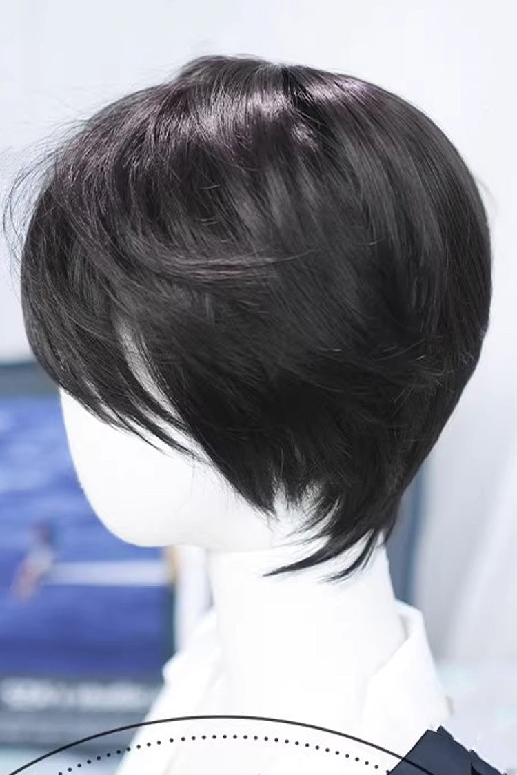 Androgynous Daily Black Wig with Natural Cool Vibe