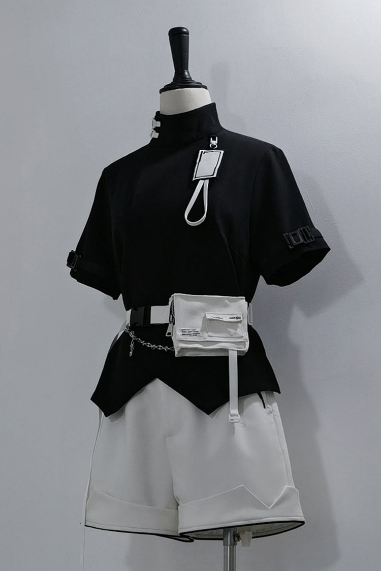 Ouji Fashion Prince Stand Collar Short Sleeve Lolita Blouse