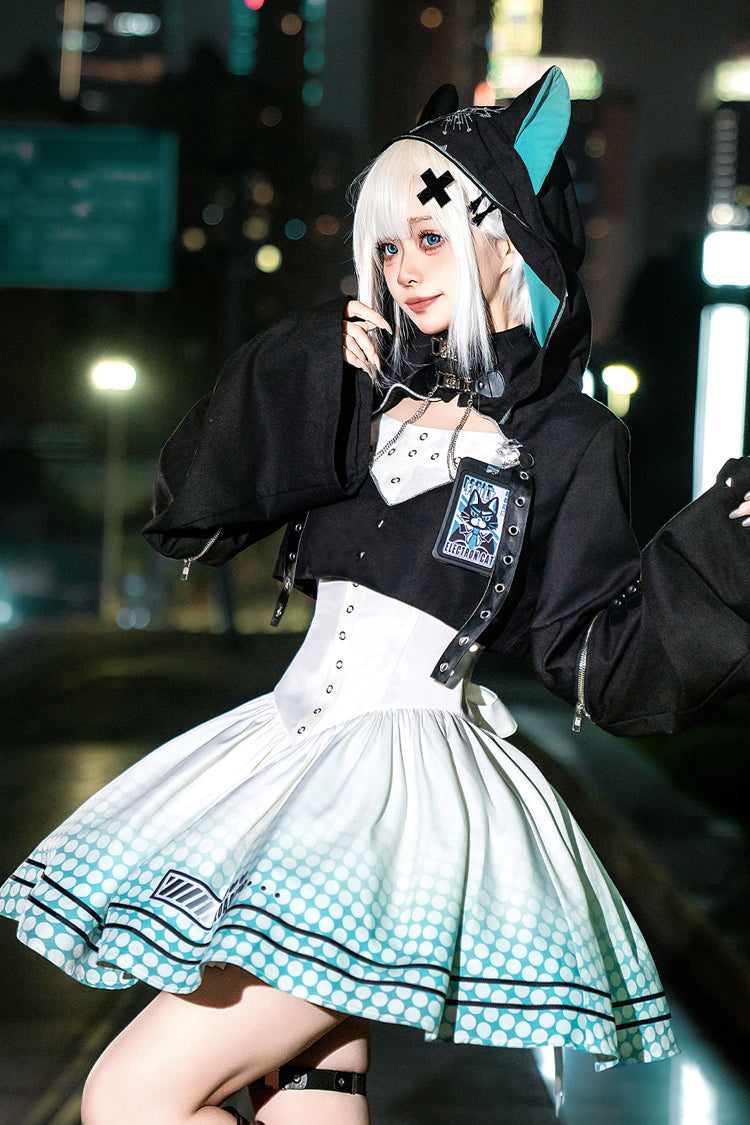 Print Future Suit Gothic Cool Lolita Dress