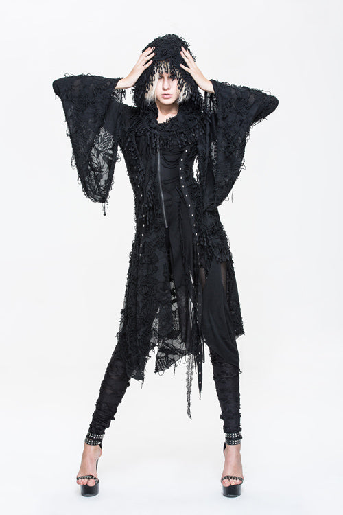 Ragged Sleeve Punk Long Coat