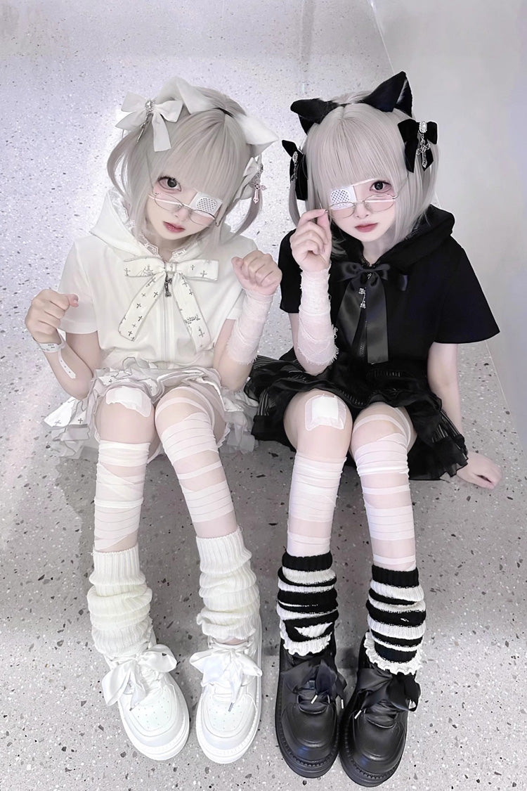 Lace-Up Sweet Jirai Kei Platform Shoes - 2 Shades