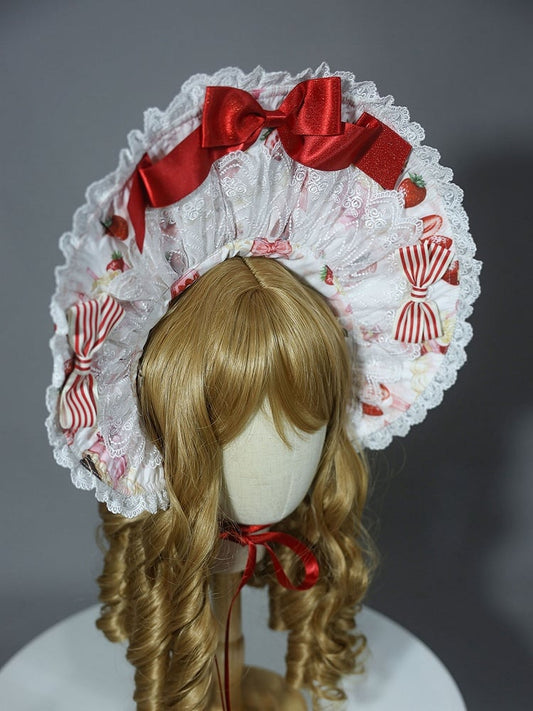 Yellow Sweet White Lolita / Pink Bonnet