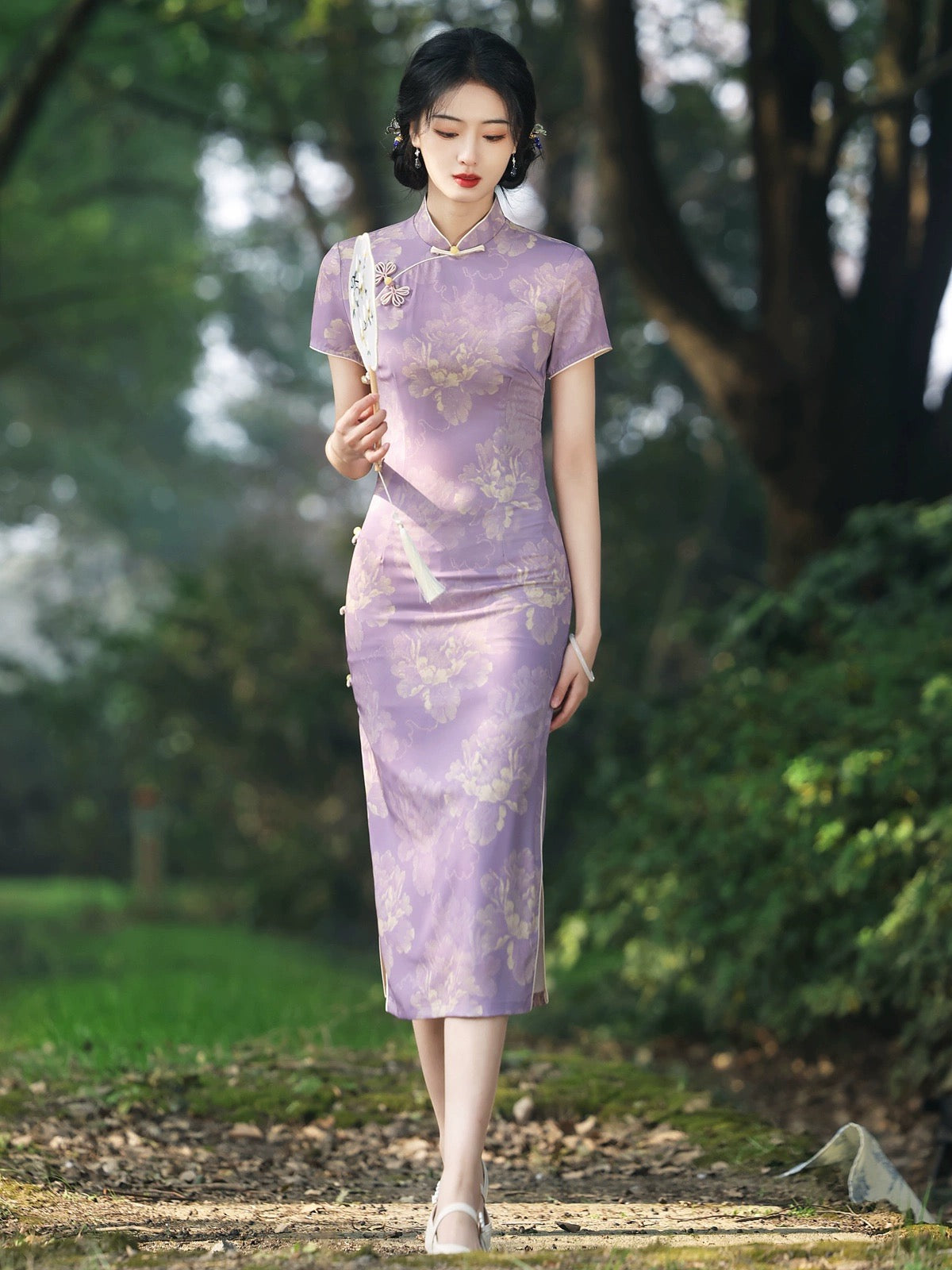 Purple Embodies Elegance Cheongsam