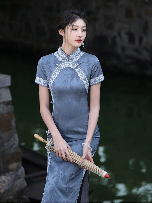 Blue Classic Embodies Cheongsam