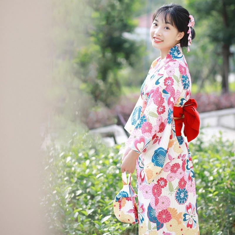 Cherry Blossoms Print Kimono Set