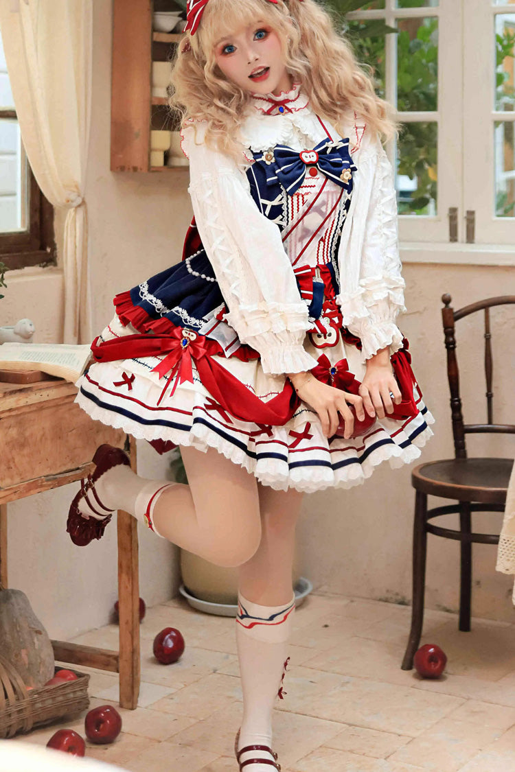Witch Gina Ruffled Bow Sweet Princess Dress Set