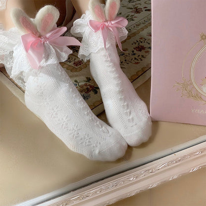 Sweet Bunny Ears Bow Ankle Socks